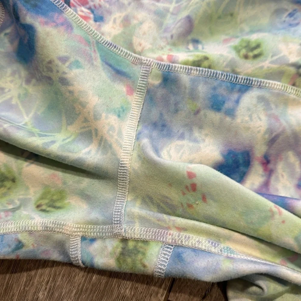 Alo Yoga Alo Runway Yoga Leggings Floral Glo/Ombre Blue Mesh S